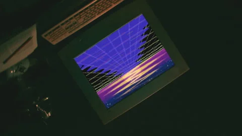 Old Computer Retro Pixel Art Stock Footage 274646322