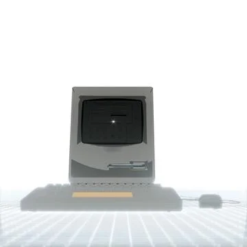 Old computer retro technology Stock Illustration