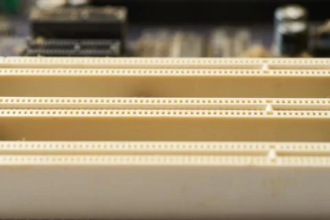 Old computer system unit with spiderweb and dust inside. Stock Photos