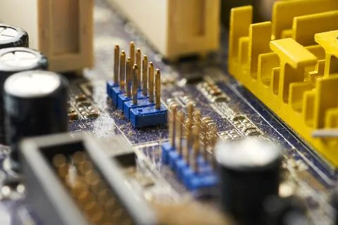 Old computer system unit with spiderweb and dust inside. Stock Photos