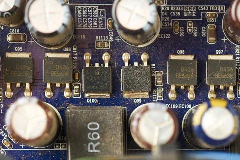 Old computer system unit with spiderweb and dust inside. Stock Photos