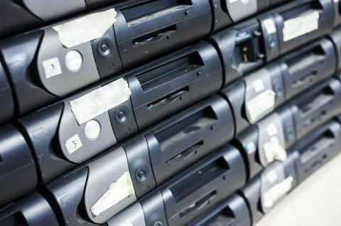 Old computer technology time passing Stock Photos