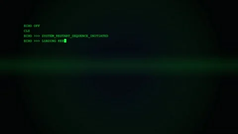 Old computer terminal. Retro green command line terminal interface Stock Footage 342205367