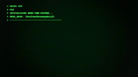 Old computer terminal. Vintage green monochromatic computer terminal command Stock Footage 342205016