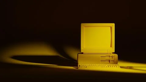 The old computer vintage graphic. Stock Photos