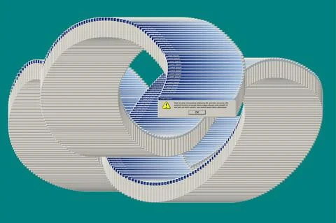 Old computer window with many blank error messages. Retro pc interface with Stock Illustration