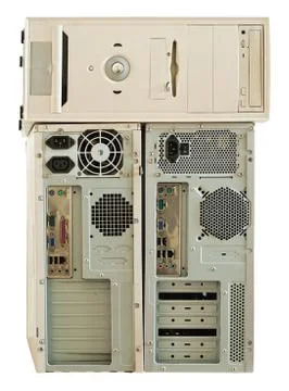 Old computers  for electronic recycling Foto stock