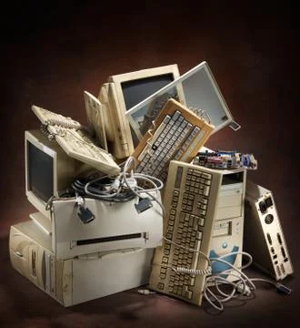 Old computers Stock Photos