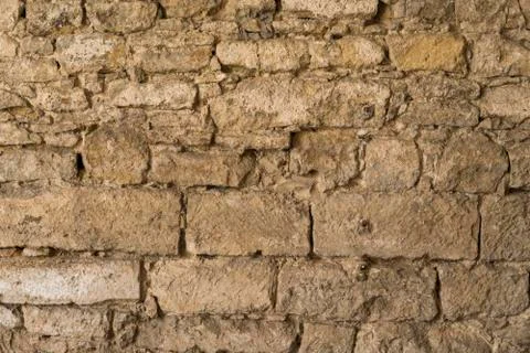 Old concrete block wall background and texture. Stock Photos