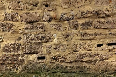 Old concrete, old technology, artisanal technology. Stock Photos