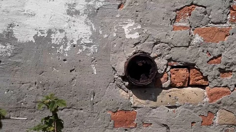 Old concrete plaster brick wall texture urban background Stock Footage 128599083