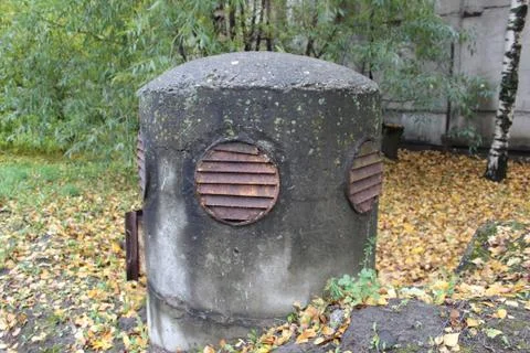Old concrete structure ventilation  Stock Photos