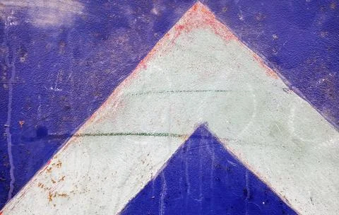 Old concrete wall with blue pattern Stock Photos