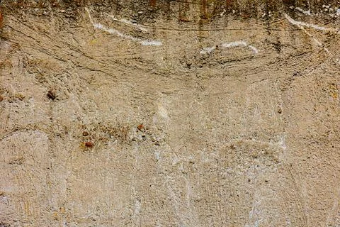An old concrete wall. The process of capturing black mold Stock Photos