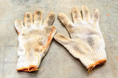 Old construction gloves,work gloves Stock Photos