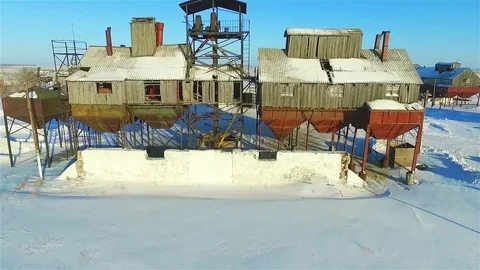 Old construction of the industry Stock Footage 72111005