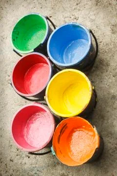 Old containing color silkscreen. Stock Photos