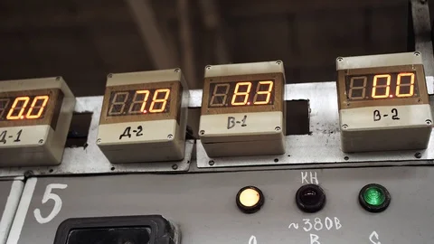 Old control panel, old electrical equipment Video stock 123222027