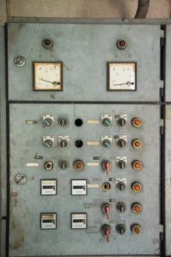 Old control panel Foto stock
