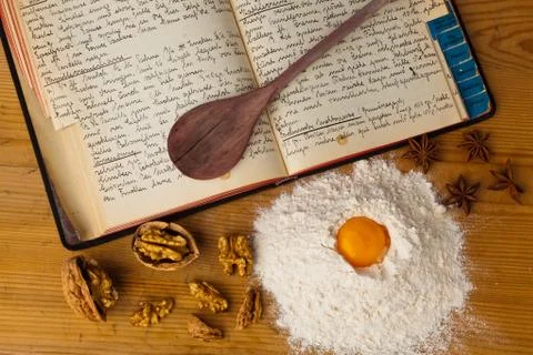 Old cookbook Stock Photos