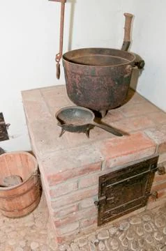 Old cooking area Stock Photos