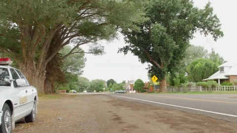 Old cop car 1 Vídeos de archivo 72994434
