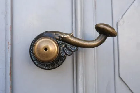 An old copper door handle Stock Photos