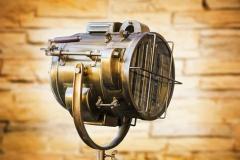 Old Copper Floodlight 写真素材