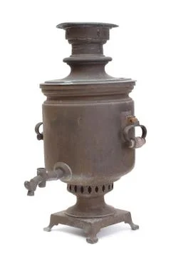 Old copper samovar Stock Photos