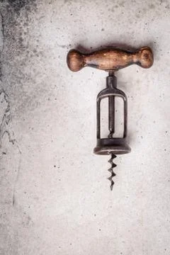 Old corkscrew with space Fotos de archivo