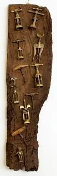 Old corkscrews Foto stock