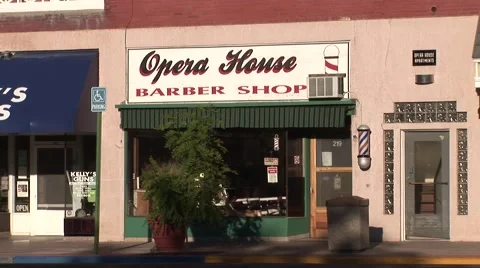 Old Corner Barber Shop Vídeo Stock 50769219