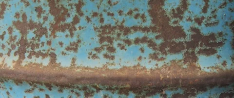 Old corroded surface of metal barrel 5.7K video Stock Footage 304576774