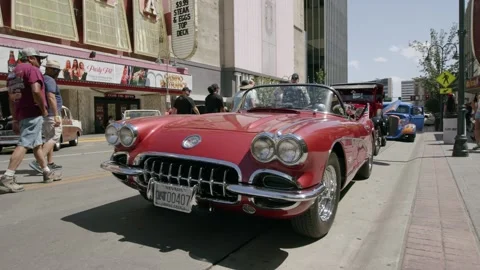 Old Corvette Classic Car Show Hot August Nights Stock Footage 249361925
