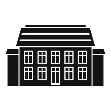 Old cottage icon, simple style Illustration