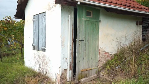 Old cottage in the middle of the vineyards Stock Footage 117907391