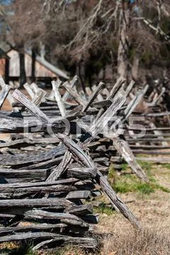 Old country village fence Stock Photos
