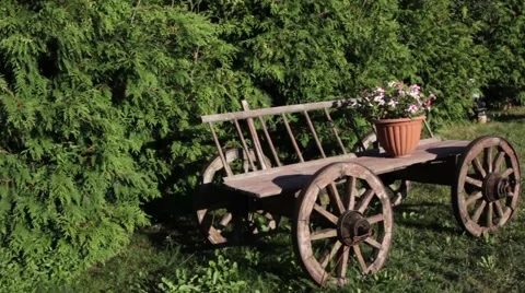 Old country wagon Stock Footage 54367383