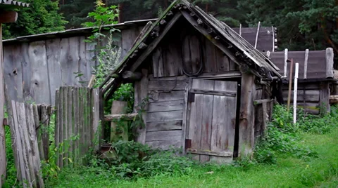 Old country yard Stock Footage 36953259