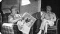 Old COUPLE Relaxing Living Room Reading 1940s Vintage Film Home Movie 5659 HD Footage