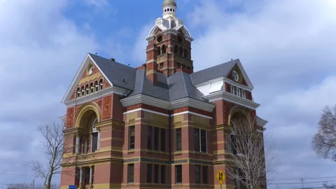 Old Courthouse Building 4K Stock Footage 128671111