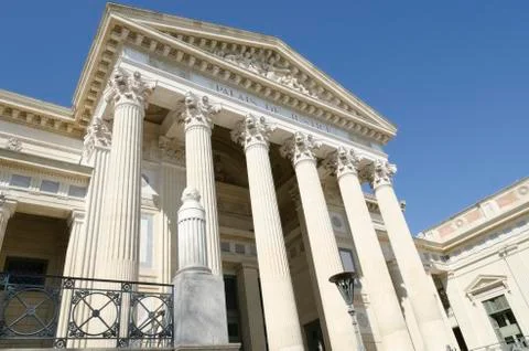 Old courthouse with pillars Stock Photos