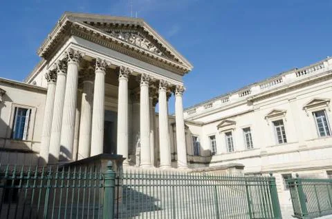Old courthouse with pillars Stock Photos