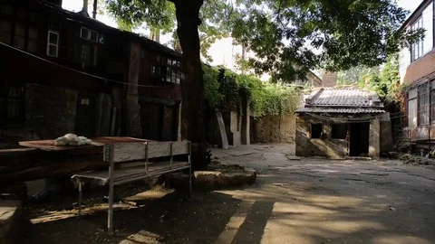 Old courtyard in Odessa Stock Footage 70146059