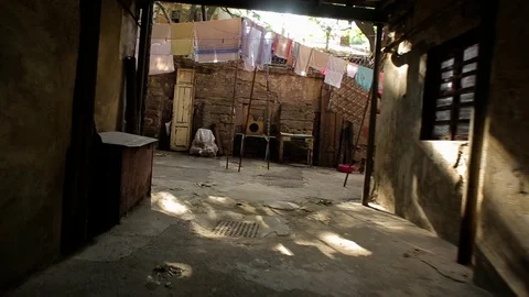 Old courtyard in Odessa Stock Footage 70146412