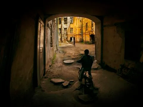 Old courtyards Stock Photos