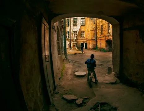 Old courtyards Stock Photos