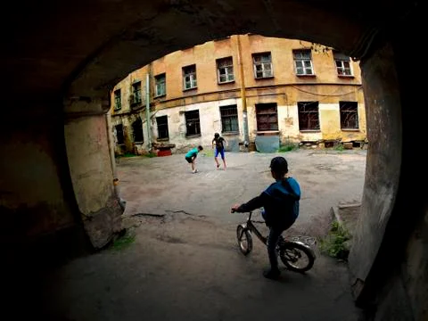 Old courtyards Stock Photos