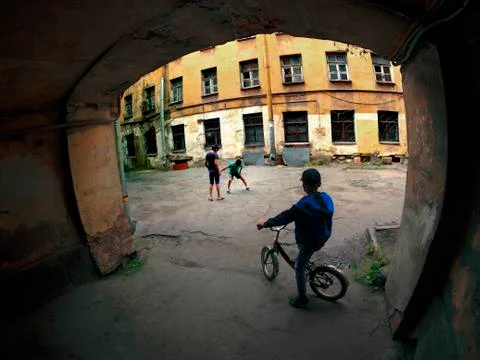 Old courtyards Stock Photos