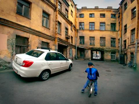 Old courtyards Stock Photos